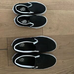 Matching set of Vans slip ons